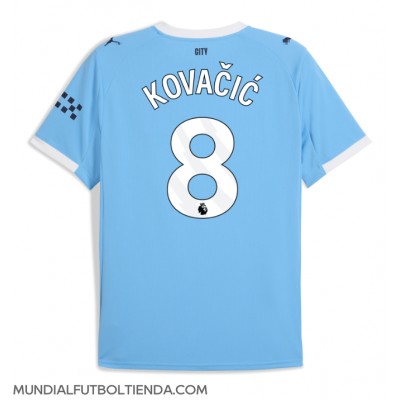 Camiseta Manchester City Mateo Kovacic #8 Primera Equipación Replica 2025-26 mangas cortas Camiseta Manchester City Mateo Kovacic #8 Primera Equipación Replica 2025-26 mangas cortas